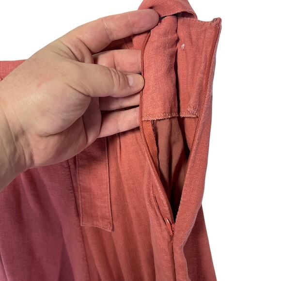 ABERCROMBIE & FITCH Women’s Belted high-waisted Linen Blend Short - Picture 4 of 5